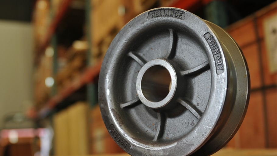 Reliance Foundry's R-3561 double flanged cast steel wheel