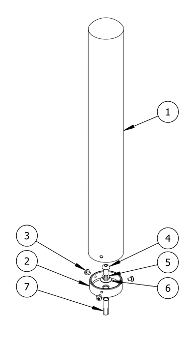 Diagram showing the parts list