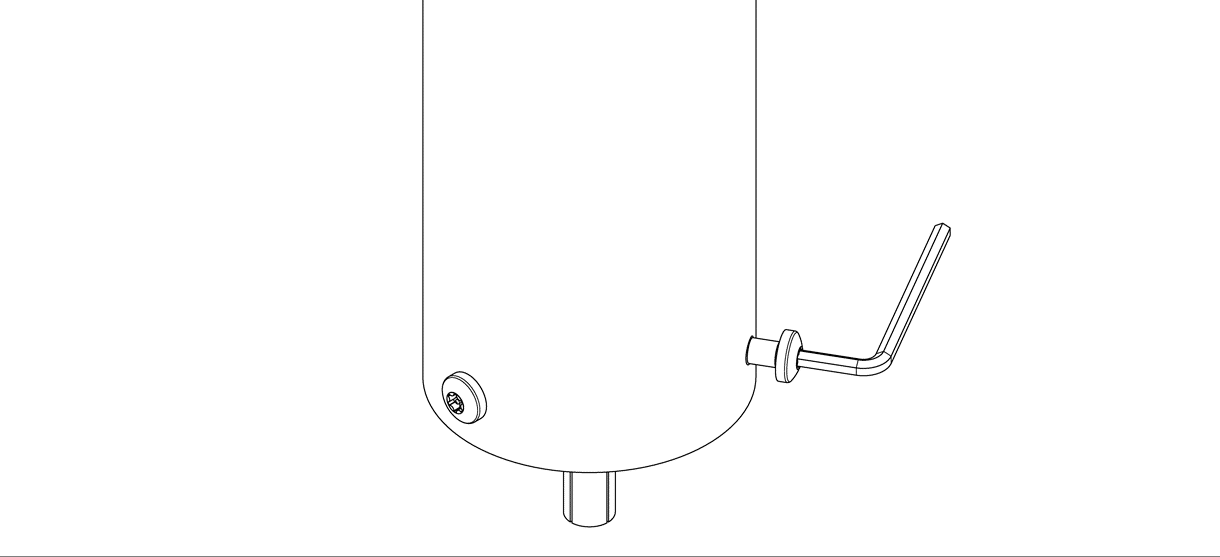 Diagram of bollard secured to the outside collar of the anchor