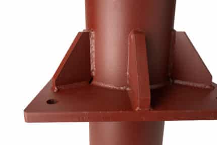 Base plate of the R-1030-M30 Halvard crash-rated bollard.