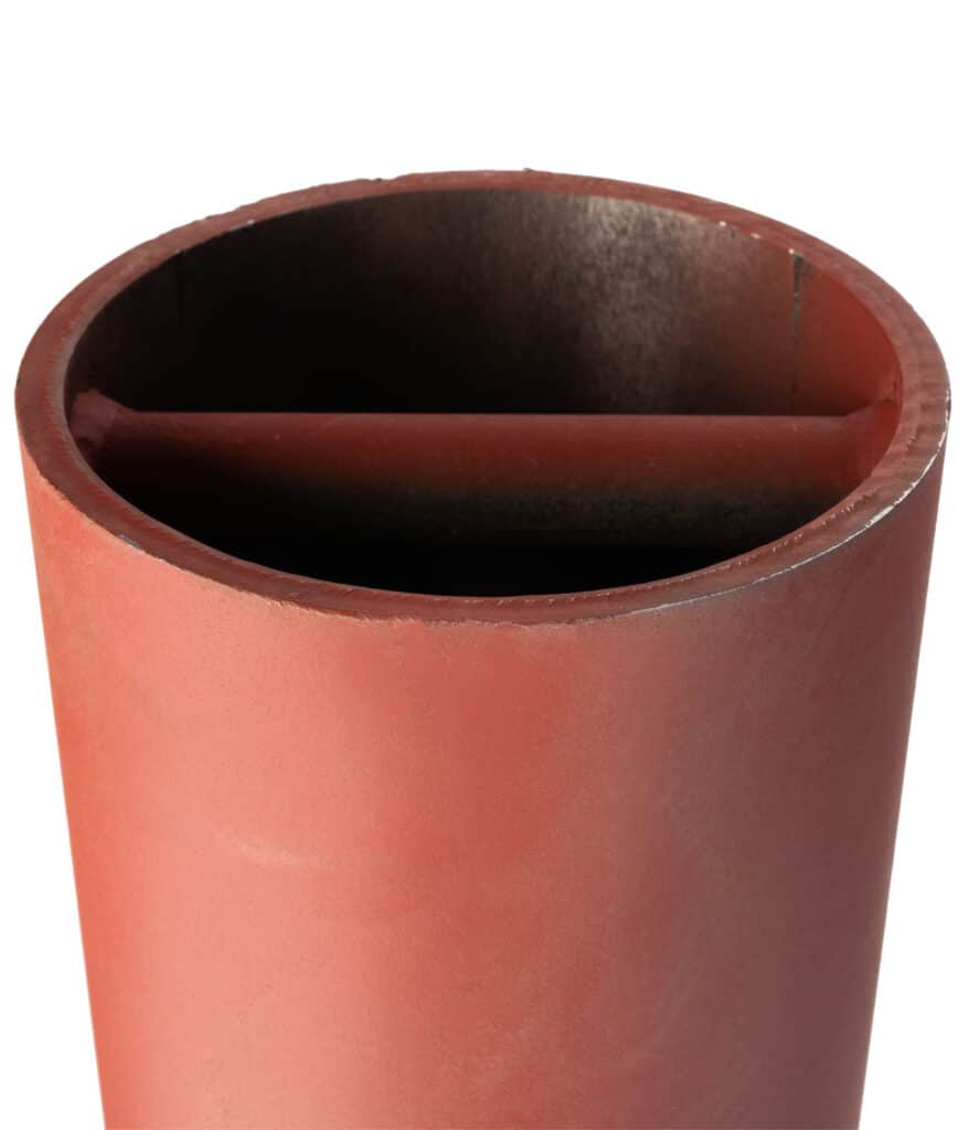 A studio shot of the R-1040-S10 crash rated bollard from an angle