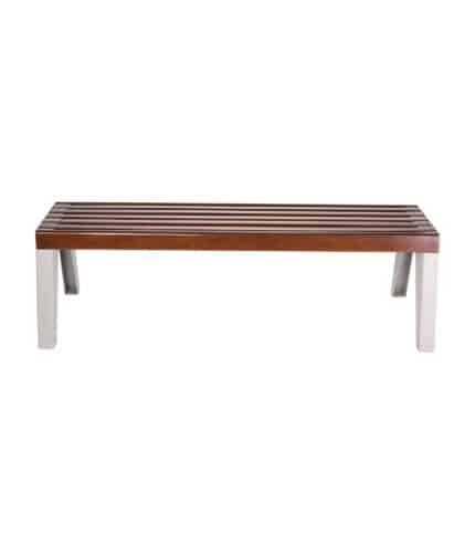 Outdoor wooden bench