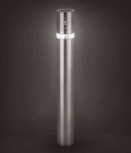 R-6464 Auralux Light Bollard illuminated in a dark studio