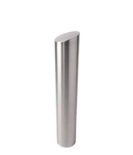 R-7302 slant-top stainless steel bollard cover
