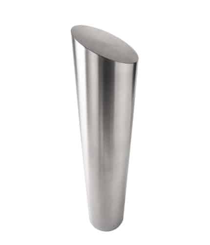 R-7306-EX slant-top stainless steel bollard cover