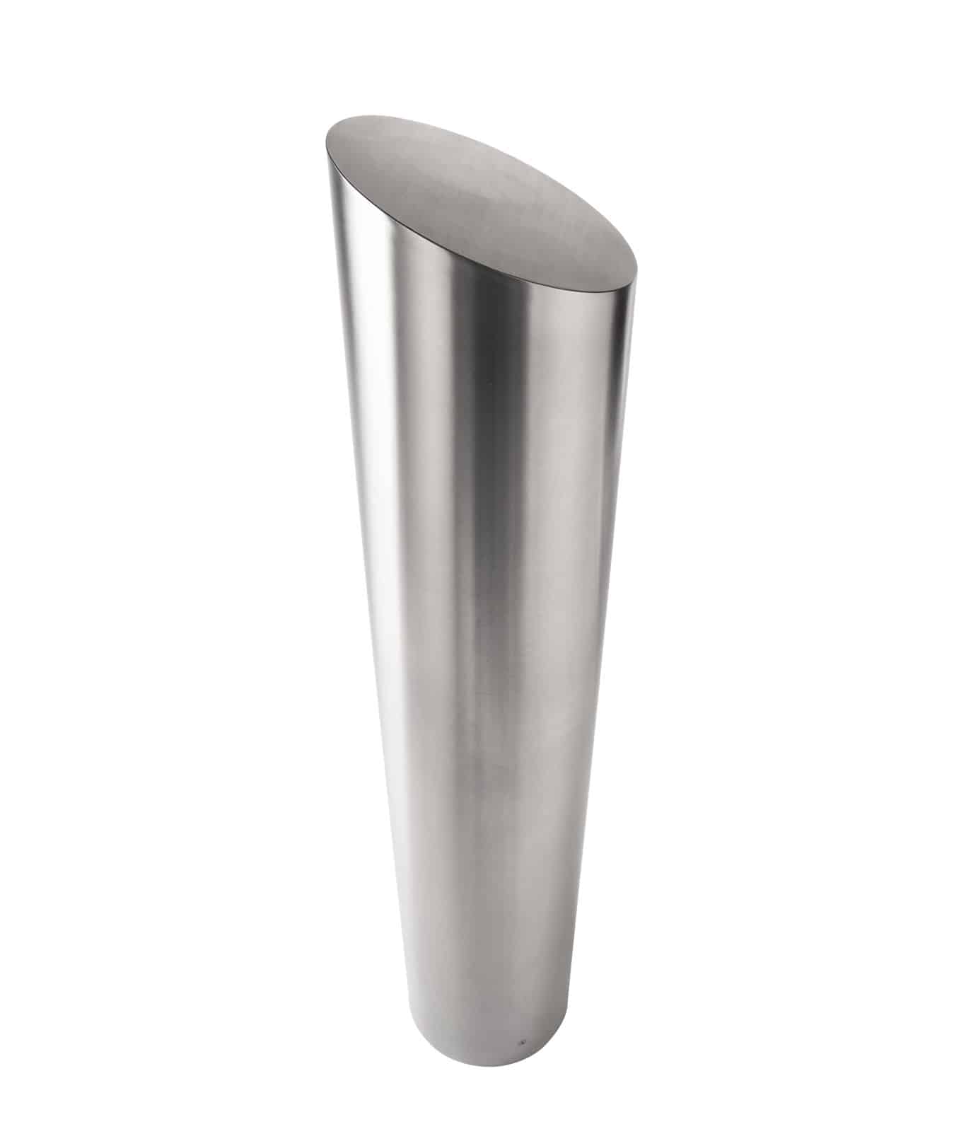 R-7306-EX slant-top stainless steel bollard cover