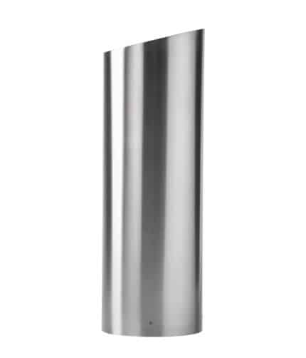 R-7318 stainless steel bollard cover with slant-top design