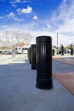 R-7535 decorative bollards under blue skies