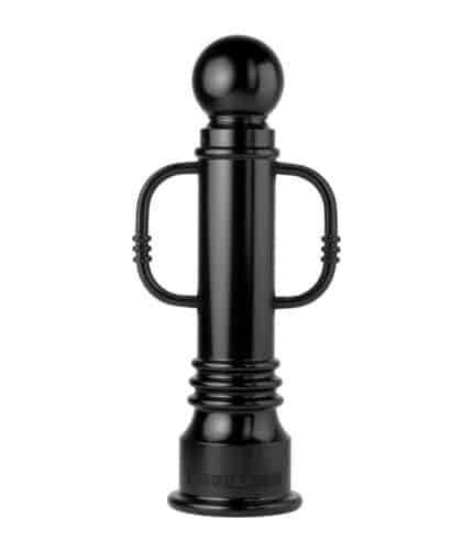 R-7551-B decorative bike bollard with bike-locking arms