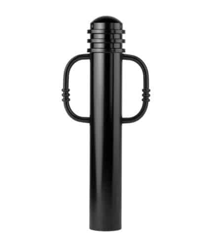 R-7576-B decorative bike bollard with bike-locking arms