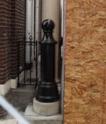 R-7595 decorative bollard in between walls