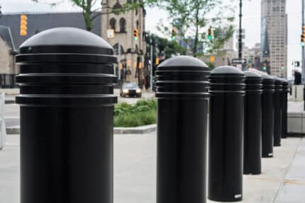 Close up of R-7743 decorative bollards