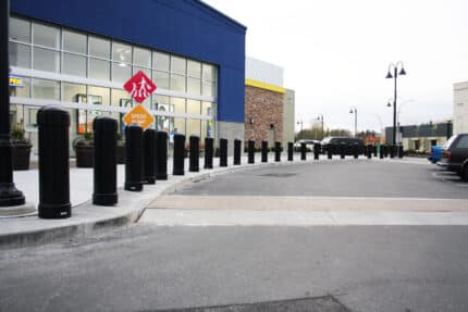 R-7744 decorative bollards in front of Best Buy