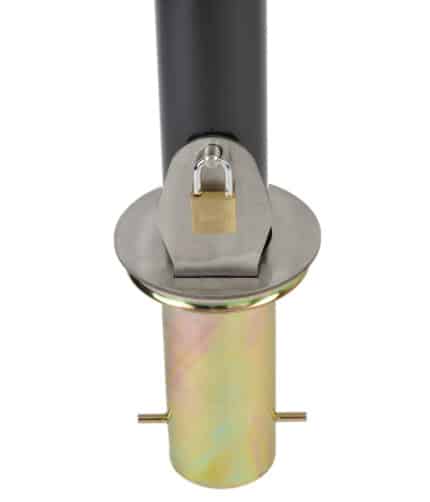 R-7903 bike bollard with removable mount with hinged lid