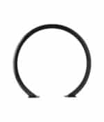 R-8234 black steel ring bike rack with square tubing