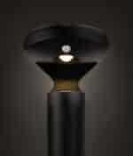 A close-up of the R-9815-FL Solstice bollard illuminated