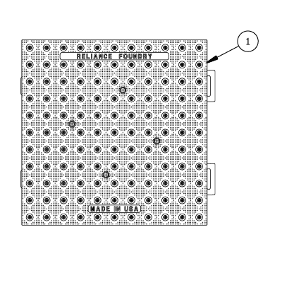 A diagram of parts you will need for installing detectable warning plates