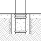 flexible bollard embedded installation diagram