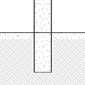 diagram of pipe bollard in existing concrete installation